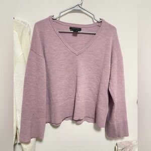 Tahari Women's Lavender V-Neck Sweater